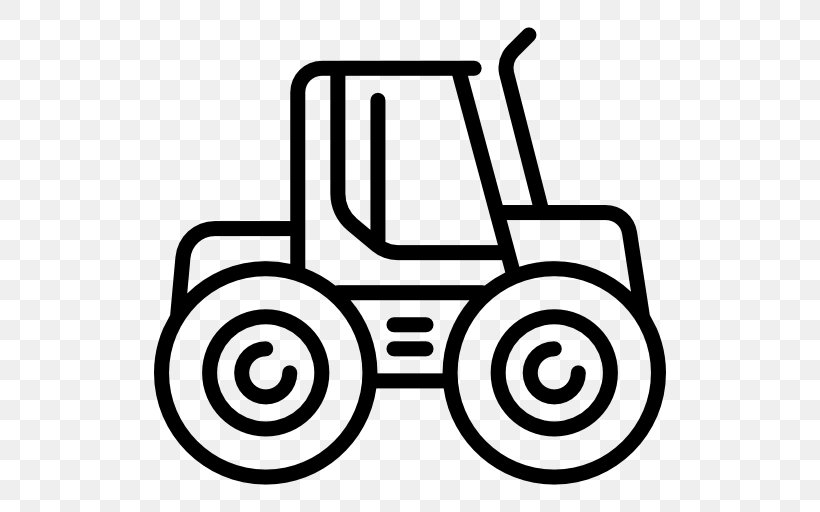 Agriculture Tractor Farm, PNG, 512x512px, Agriculture, Agricultural Machinery, Black And White, Crop, Farm Download Free