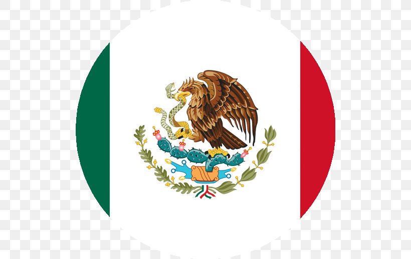 Flag Of Mexico National Symbols Of Mexico Coat Of Arms Of Mexico, PNG, 518x518px, 2018, Mexico, Bird Of Prey, Coat Of Arms Of Mexico, Eagle Download Free
