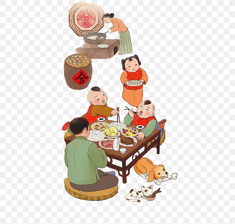 Tangyuan Hwajeon Dumpling Eating Chinese New Year, PNG, 440x782px, Tangyuan, Art, Cartoon, Chinese New Year, Cook Download Free