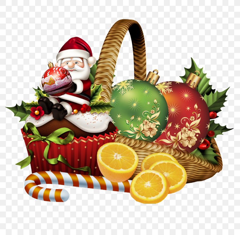 Clip Art Christmas Christmas Day Santa Claus Food Gift Baskets, PNG, 800x800px, Clip Art Christmas, Basket, Christmas, Christmas Day, Christmas Decoration Download Free