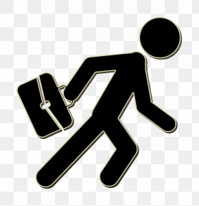 Businessman Running With His Suitcase Icon People Icon Businessman Icon PNG