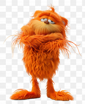 Cartoon Character - Orange Furry Character With Arms Crossed PNG