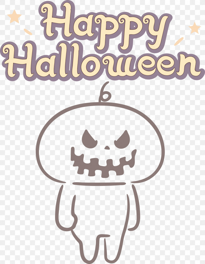 Happy Halloween, PNG, 2331x3000px, Happy Halloween, Biology, Cartoon, Character, Geometry Download Free