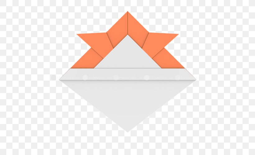 Origami Paper Line Angle, PNG, 500x500px, Origami Paper, Orange, Origami, Paper, Triangle Download Free