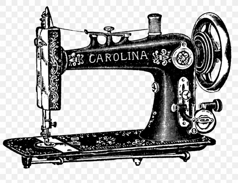 Sewing Machines Treadle Clip Art, PNG, 1350x1039px, Sewing Machines, Antique, Black And White, Handsewing Needles, Machine Download Free