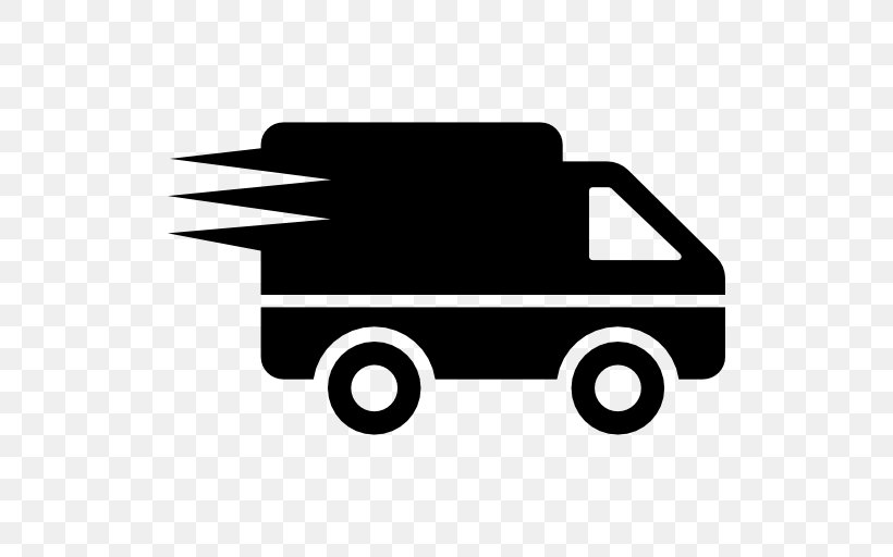 Car Van Delivery Transport, PNG, 512x512px, Car, Black, Black And White, Cargo, Courier Download Free