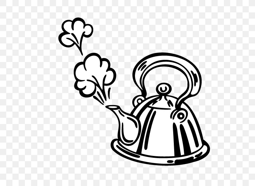 Kettle Tableware Clip Art, PNG, 600x600px, Kettle, Area, Black And White, Embroidery, Home Accessories Download Free