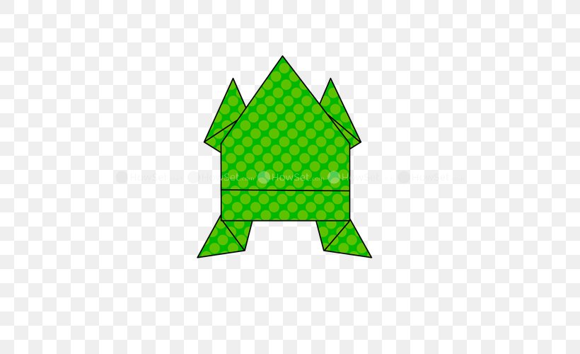 Origami Triangle Frog Area Pattern, PNG, 500x500px, Origami, Animated Film, Area, Frog, Grass Download Free