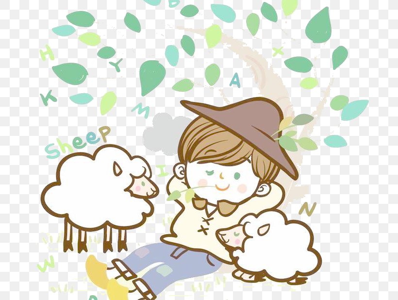 Sheep Cartoon, PNG, 700x618px, Sheep, Advertising, Area, Art, Black And White Download Free