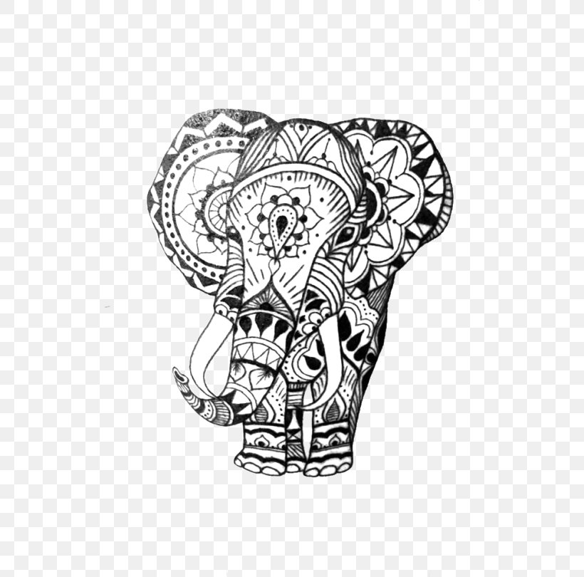 Sleeve Tattoo Elephant Mehndi Henna, PNG, 526x810px, Watercolor, Cartoon, Flower, Frame, Heart Download Free