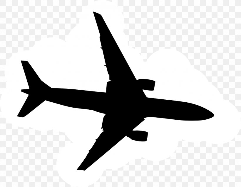 Airplane Silhouette Clip Art, PNG, 1280x994px, Airplane, Aerospace Engineering, Air Travel, Aircraft, Airline Download Free