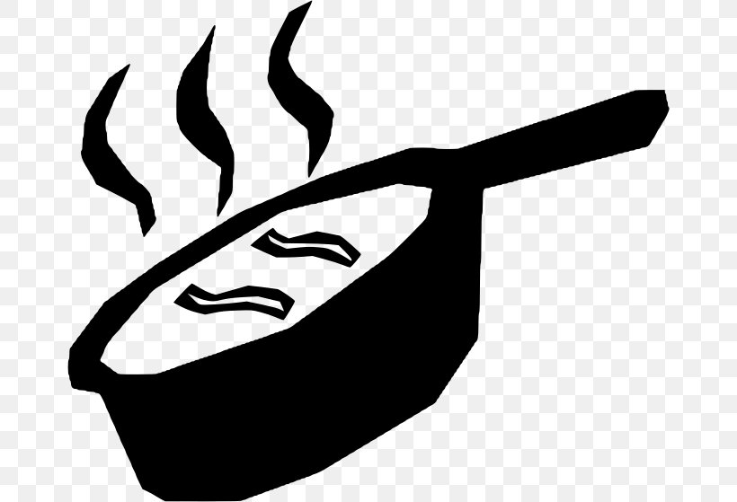 Frying Pan Bread Clip Art, PNG, 670x559px, Frying, Artwork, Black, Black And White, Black M Download Free