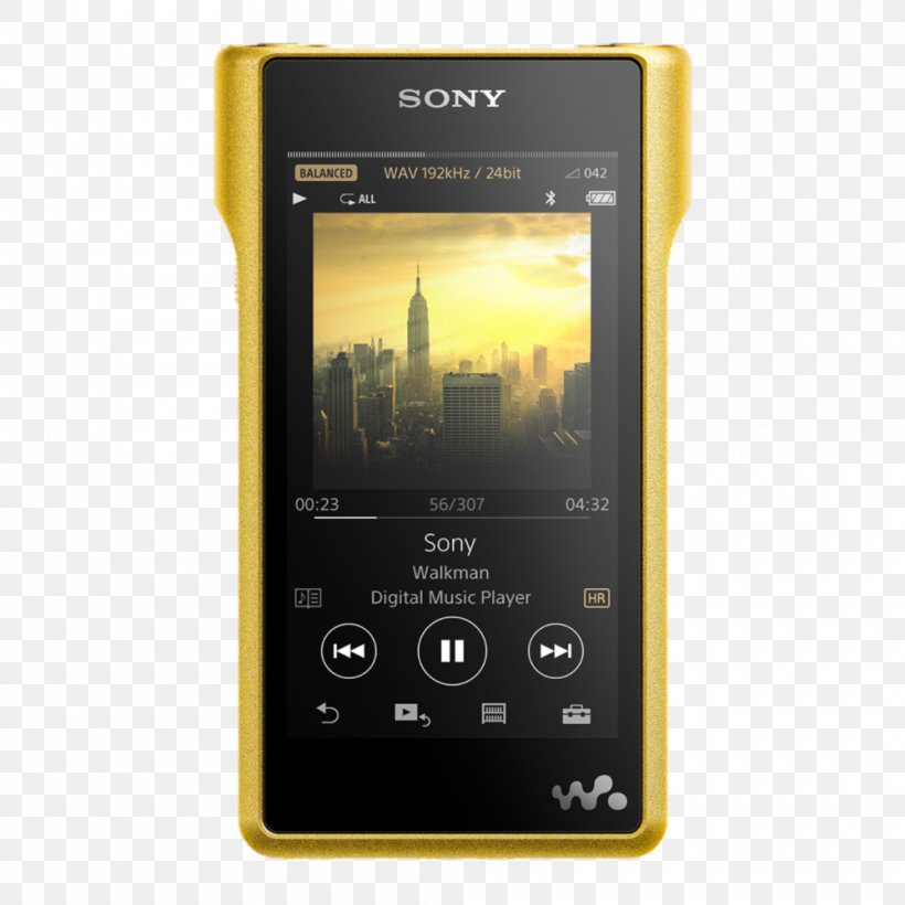 Digital Audio Walkman Sony Portable Audio Player High-resolution Audio, PNG, 1000x1000px, Digital Audio, Audio, Cellular Network, Communication Device, Electronic Device Download Free