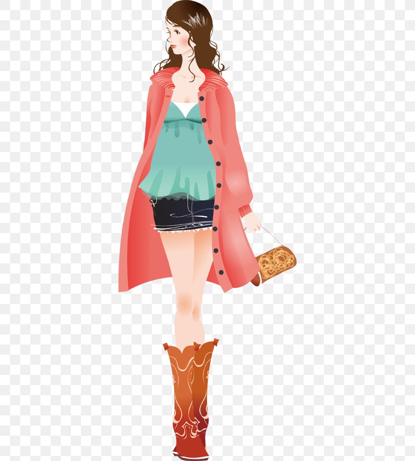 Fashion Icon, PNG, 352x910px, Watercolor, Cartoon, Flower, Frame, Heart Download Free