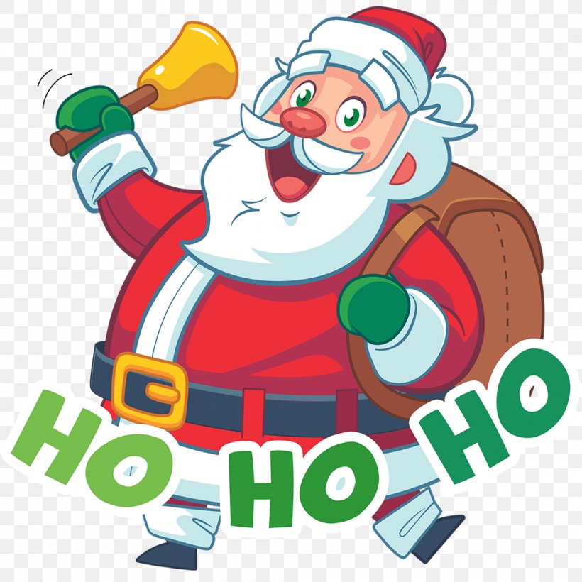 Santa Claus Mrs. Claus Ho Ho Ho Christmas Day Holiday, PNG, 1000x1000px, Santa Claus, Cartoon, Christmas, Christmas Card, Christmas Day Download Free