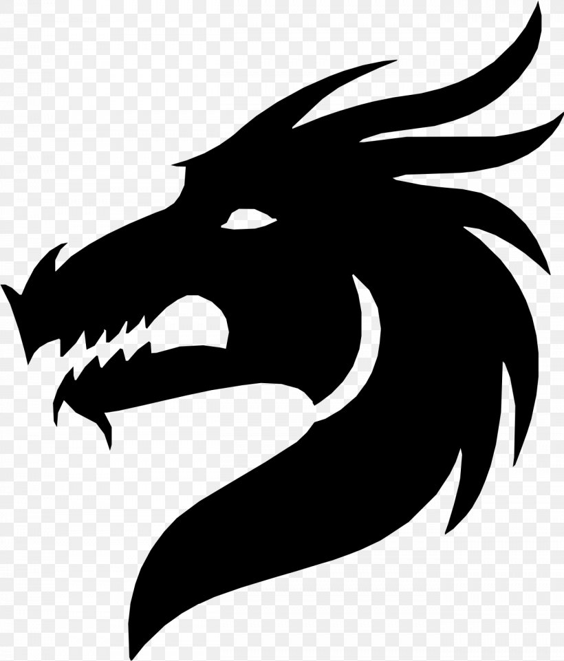 Vector Graphics Silhouette Dragon Clip Art, PNG, 1312x1539px, Silhouette, Blackandwhite, Dragon, Drawing, Eye Download Free