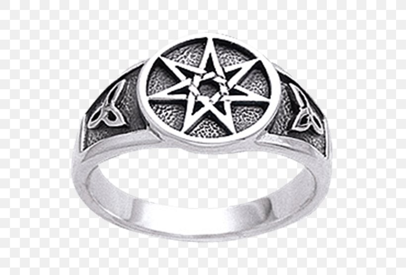 Ring Elven Star Triquetra Heptagram Pentagram, PNG, 555x555px, Ring, Body Jewellery, Body Jewelry, Celts, Diamond Download Free