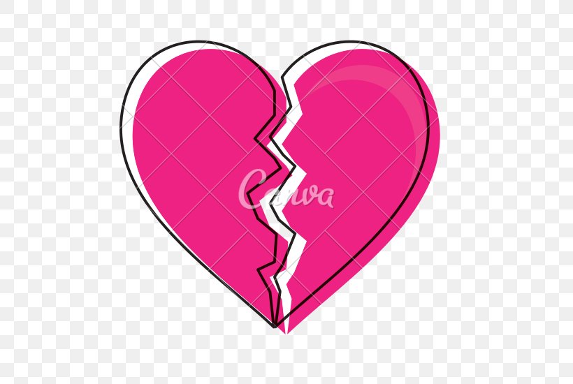 Broken Heart Love Symbol, PNG, 550x550px, Watercolor, Cartoon, Flower, Frame, Heart Download Free
