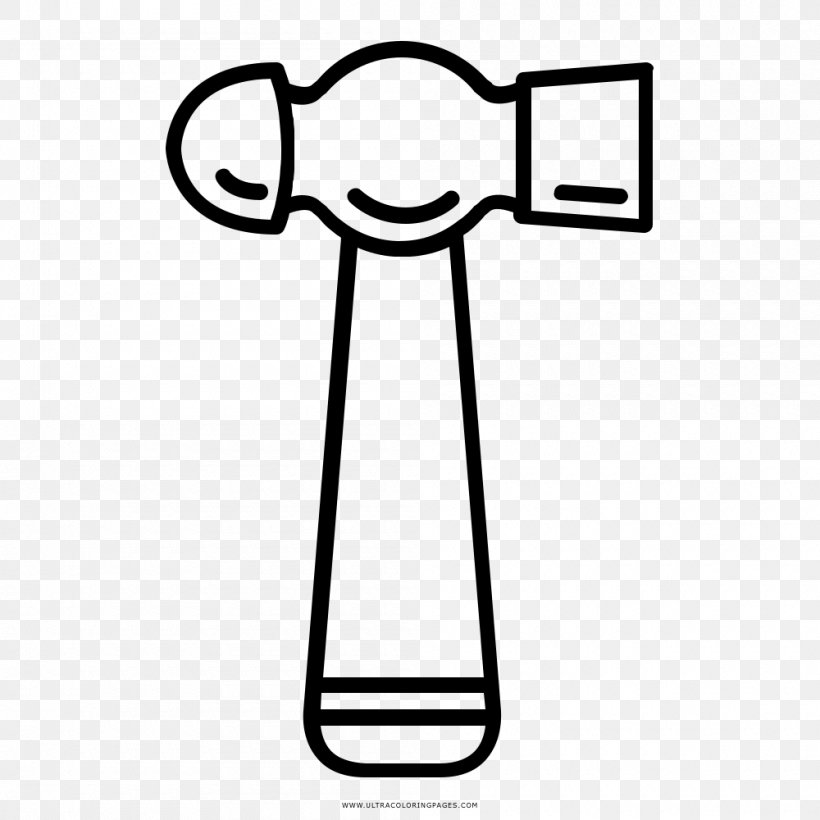 Drawing Hammer Coloring Book Line Art, PNG, 1000x1000px, Drawing, Area, Artwork, Black And White, Cartoon Download Free