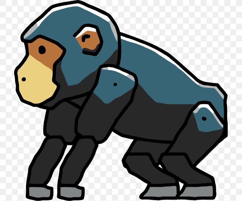 Scribblenauts Unlimited Trouble In Terrorist Town Garry's Mod Common Chimpanzee, PNG, 725x681px, Scribblenauts, Animal Figure, Artwork, Bonobo, Carnivoran Download Free
