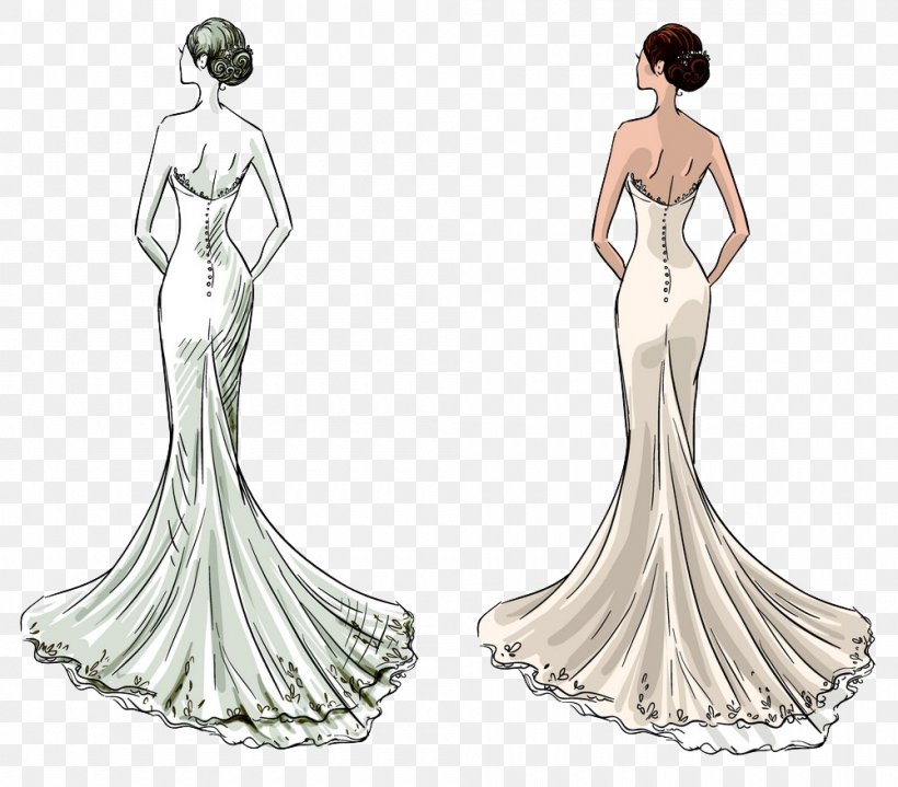 Wedding Dress Bride Illustration, PNG, 1000x878px, Wedding Dress, Bridal Clothing, Bride, Costume Design, Drawing Download Free