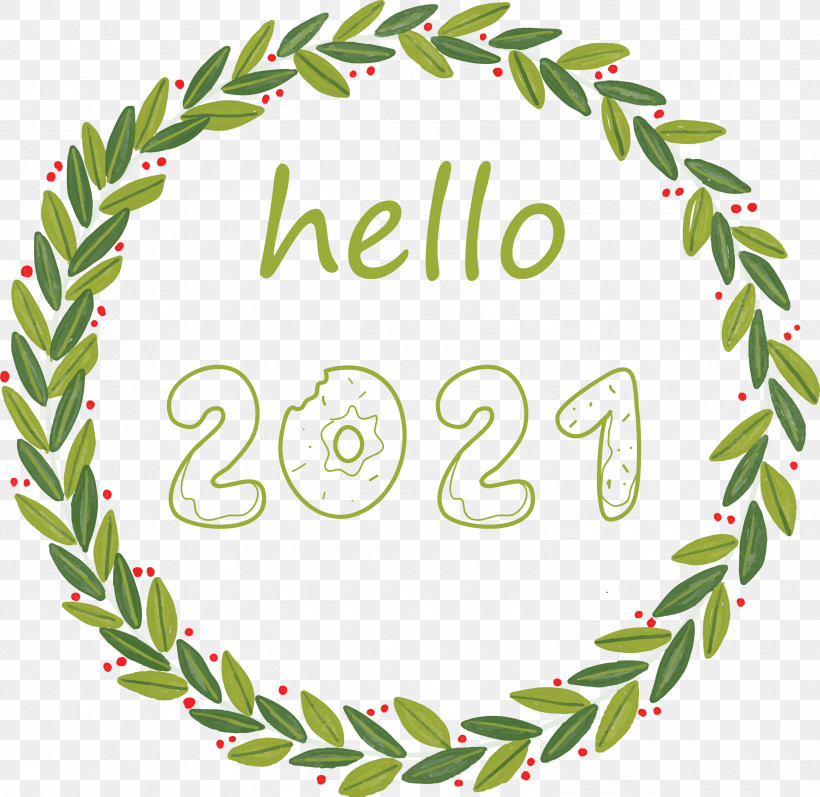 Hello 2021 Happy New Year, PNG, 3000x2918px, Hello 2021, Christmas Day, Christmas Tree, Garland, Happy New Year Download Free