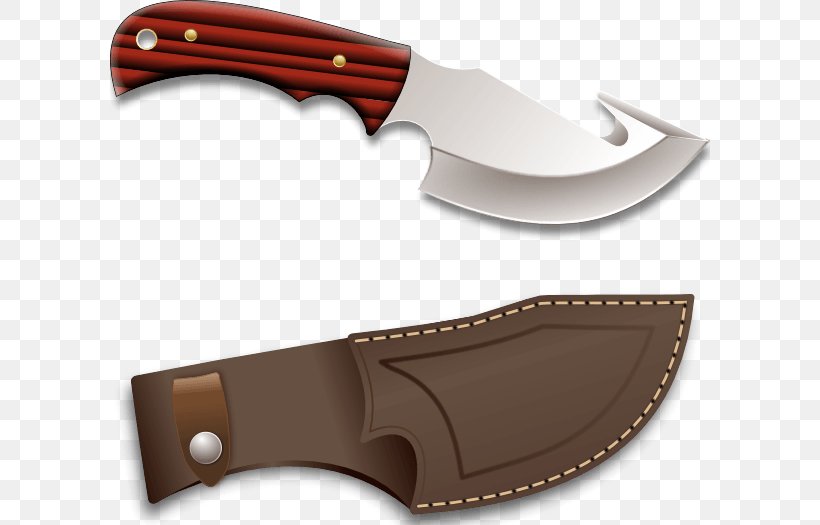 Hunting Knife Clip Art, PNG, 600x525px, Knife, Blade, Boot Knife, Bowie Knife, Cold Weapon Download Free