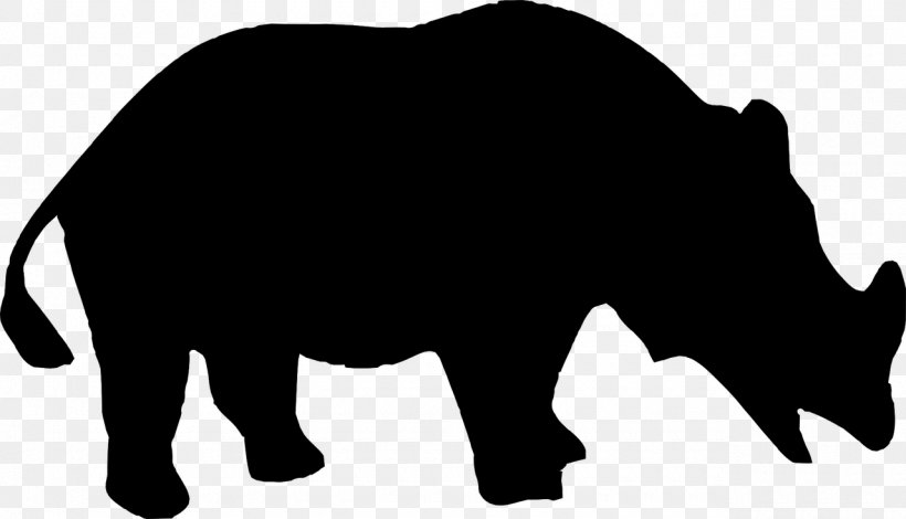 Rhinoceros Silhouette Clip Art, PNG, 1280x734px, Rhinoceros, African Elephant, Art, Bear, Black Download Free