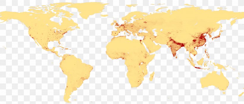 World Map Earth Population Density, PNG, 4054x1727px, World, Census Tract, Choropleth Map, Earth, Global City Download Free