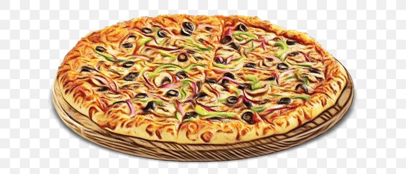 Pepperoni Pizza, PNG, 740x352px, Watercolor, American Cuisine, American Food, Baked Goods, Cheese Download Free