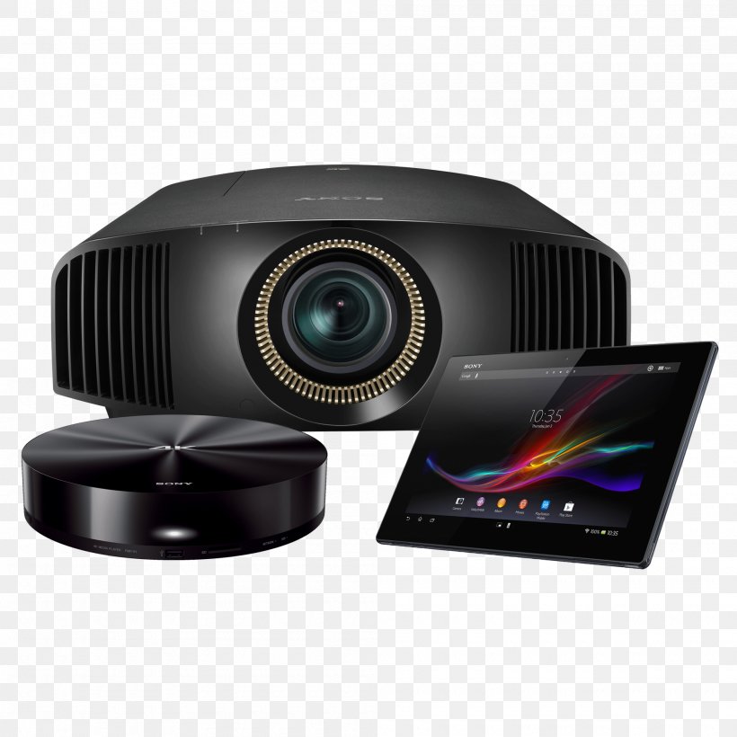 Silicon X-tal Reflective Display Multimedia Projectors 4K Resolution Home Theater Systems, PNG, 2000x2000px, 4k Resolution, Silicon Xtal Reflective Display, Camera Lens, Electronics, Electronics Accessory Download Free