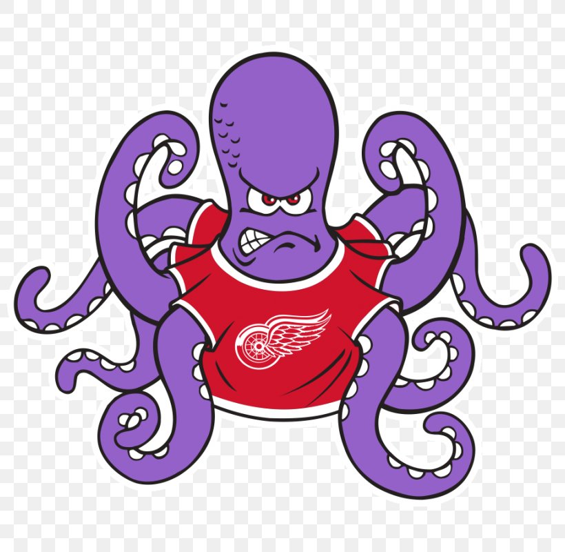 Detroit Red Wings National Hockey League Al The Octopus 2009 Stanley Cup Finals, PNG, 800x800px, Watercolor, Cartoon, Flower, Frame, Heart Download Free