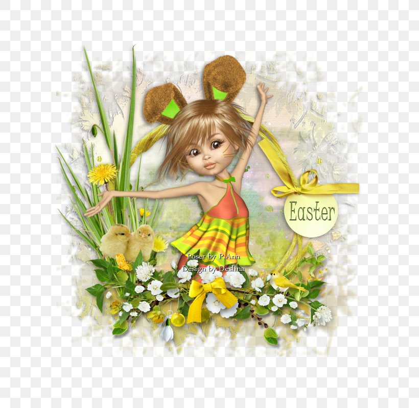 Floral Design Fairy Easter Flowering Plant, PNG, 800x800px, Floral Design, Animal, Easter, Fairy, Fictional Character Download Free