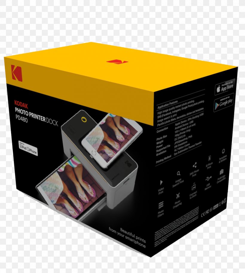 Kodak Photo Printer Dock PD-450 Dye-sublimation Printer Printing, PNG, 862x962px, Printer, Box, Canon, Carton, Dyesublimation Printer Download Free
