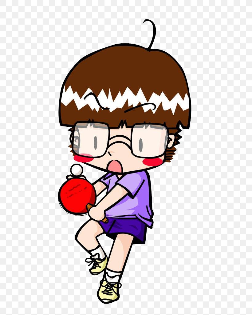 Play Table Tennis Cartoon, PNG, 722x1024px, Watercolor, Cartoon, Flower, Frame, Heart Download Free