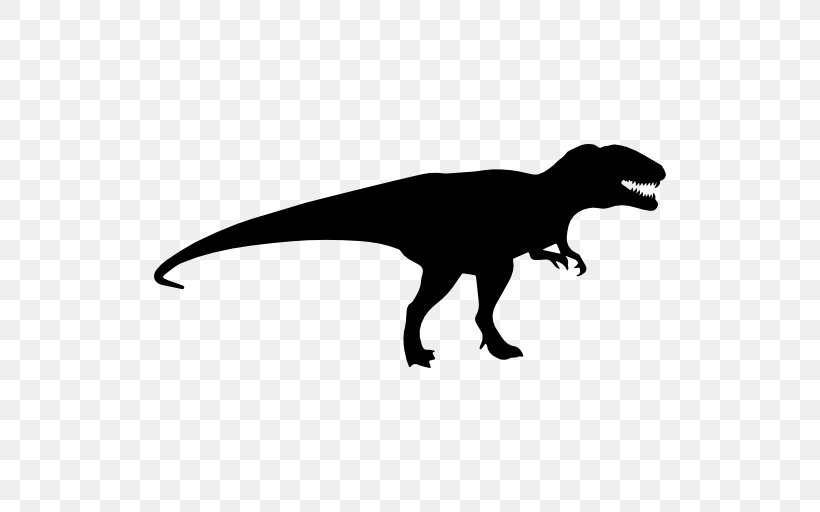 Carcharodontosaurus Brachiosaurus Tyrannosaurus Diplodocus Triceratops, PNG, 512x512px, Carcharodontosaurus, Black And White, Brachiosaurus, Dinosaur, Diplodocus Download Free