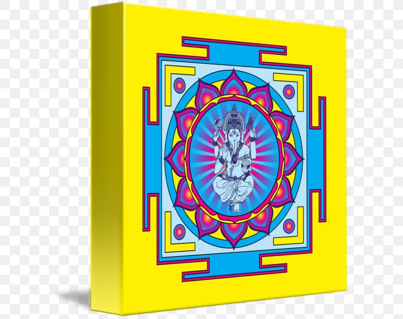 Ganesha Mandala Chakra Mantra Art, PNG, 606x650px, Ganesha, Area, Art, Artist, Canvas Download Free