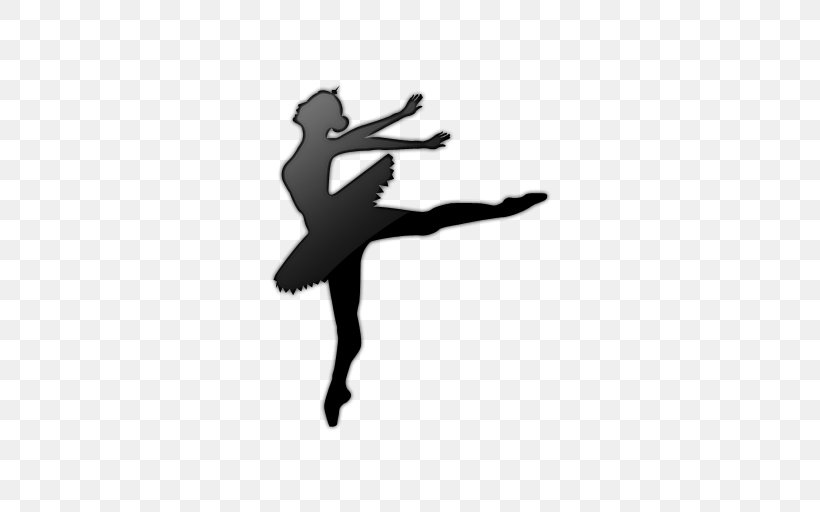Performing Arts Ballet Dancer Silhouette, PNG, 512x512px, Watercolor, Cartoon, Flower, Frame, Heart Download Free