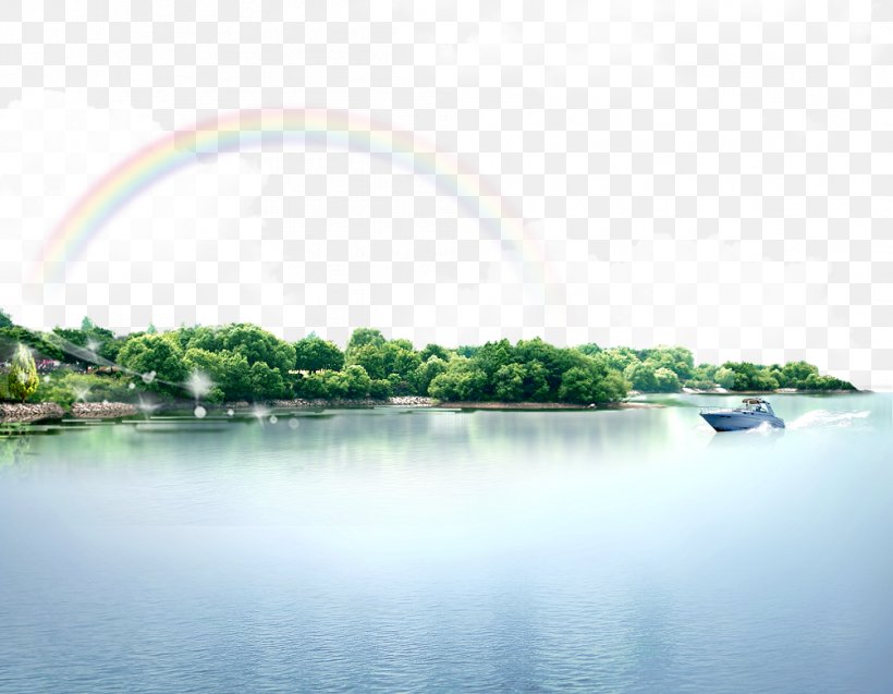 Rainbow Lake Download, PNG, 1004x780px, Rainbow, Daytime, Energy, Fukei, Landscape Download Free