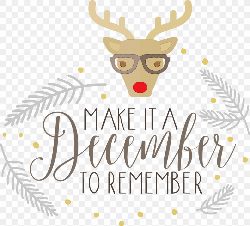 Reindeer, PNG, 3000x2715px, Make It A December, Antler, Biology, December, Deer Download Free