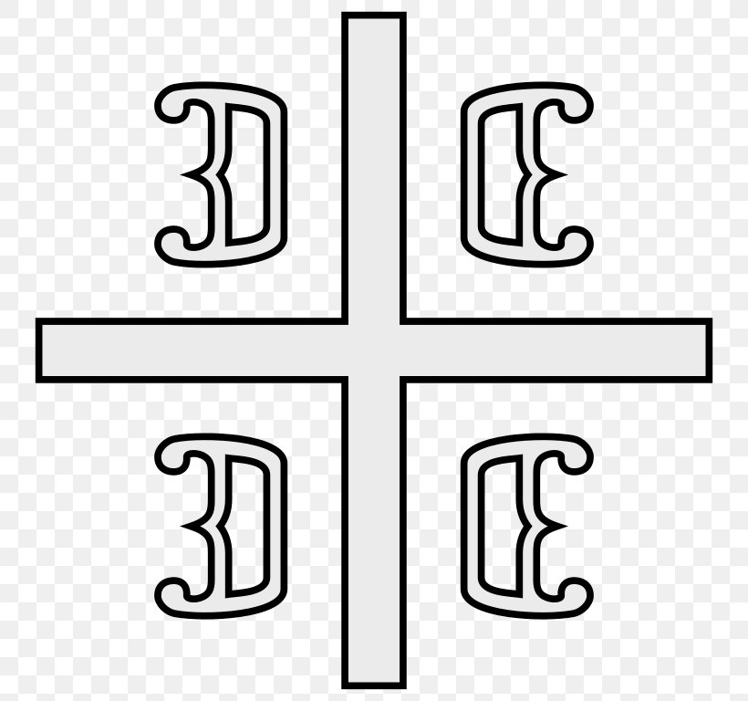 Serbian Cross Serbs Clip Art, PNG, 768x768px, Cross, Area, Black And White, Brand, Christian Cross Download Free