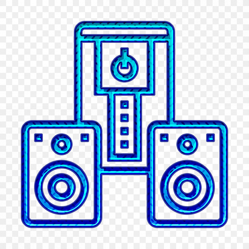 Speaker Icon Music And Multimedia Icon Party Icon, PNG, 1204x1204px, Speaker Icon, Area, Cobalt, Cobalt Blue, Line Download Free