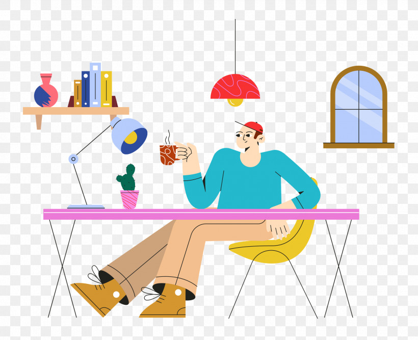 Work Home Working From Home, PNG, 2500x2035px, Work, Behavior, Cartoon, Easel, Furniture Download Free