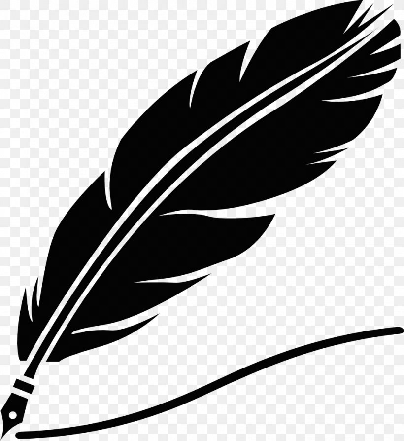 Paper Quill Pens, PNG, 964x1051px, Paper, Bird, Black And White, Drawing, Feather Download Free