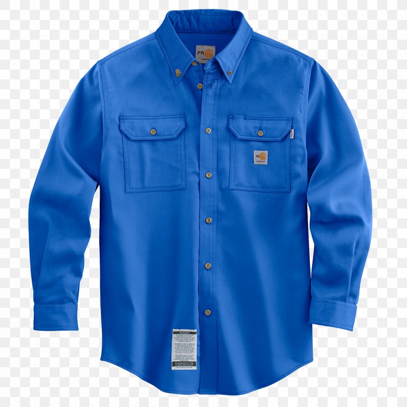 Long-sleeved T-shirt Long-sleeved T-shirt Flame Retardant, PNG, 1000x1000px, Tshirt, Active Shirt, Blue, Button, Carhartt Download Free