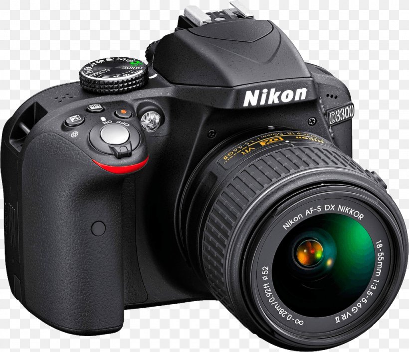 Nikon D3300 Canon EF-S 18–55mm Lens Nikon AF-S DX Zoom-Nikkor 55-200mm F/4-5.6G Canon EF 300mm Lens Nikon AF-S DX Zoom-Nikkor 18-55mm F/3.5-5.6G, PNG, 1024x884px, Nikon D3200, Autofocus, Camera, Camera Accessory, Camera Flashes Download Free