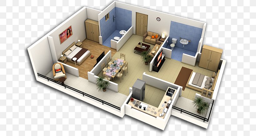 3D Floor Plan House Plan, PNG, 667x437px, 3d Computer Graphics, 3d Floor Plan, Apartment, Bedroom, Drawing Download Free