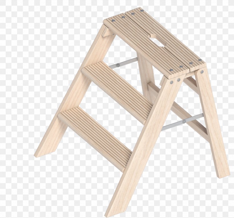 Ladder Keukentrap Wood Layher Hailo 4302-201 Aluminium Living Step Plus Deluxe Alu Folding 2-steps, PNG, 1129x1050px, Ladder, Altrex, Beuken, Chair, Furniture Download Free