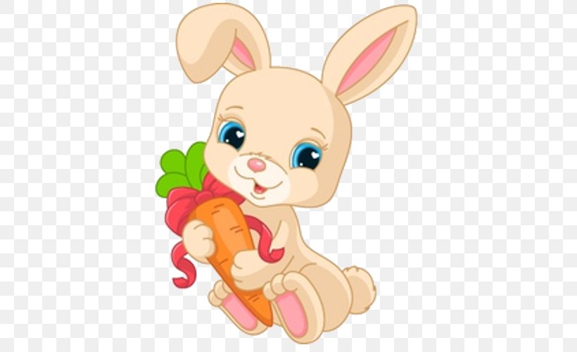 Rabbit European Hare Easter Bunny, PNG, 500x500px, Rabbit, Animal Figure, Carrot, Coloring Book, Cuteness Download Free