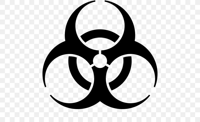 Biological Hazard Symbol Laboratory Biological Warfare, PNG, 500x500px, Biological Hazard, Artwork, Biological Warfare, Black And White, Hazard Symbol Download Free